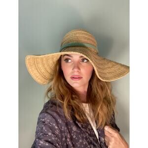 Collection Eighteen Women's Straw Paper Sun Hat One Size ~ Beach Ready!